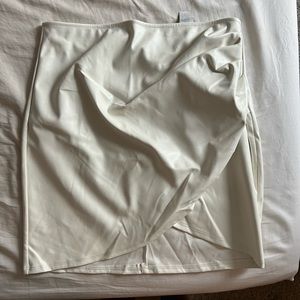 White leather skirt